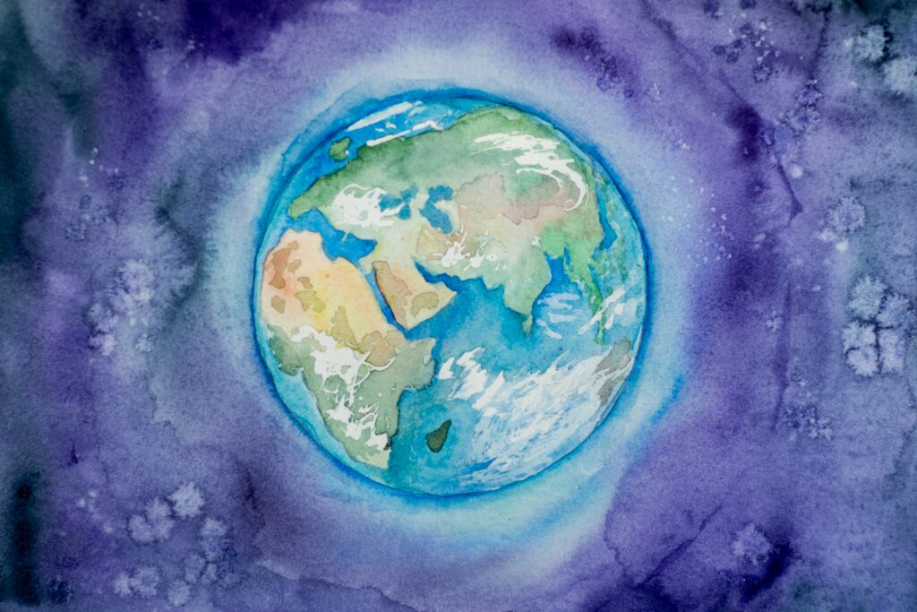 elena-mozhvilo-eA32JIBsSu8-unsplash painting of earth